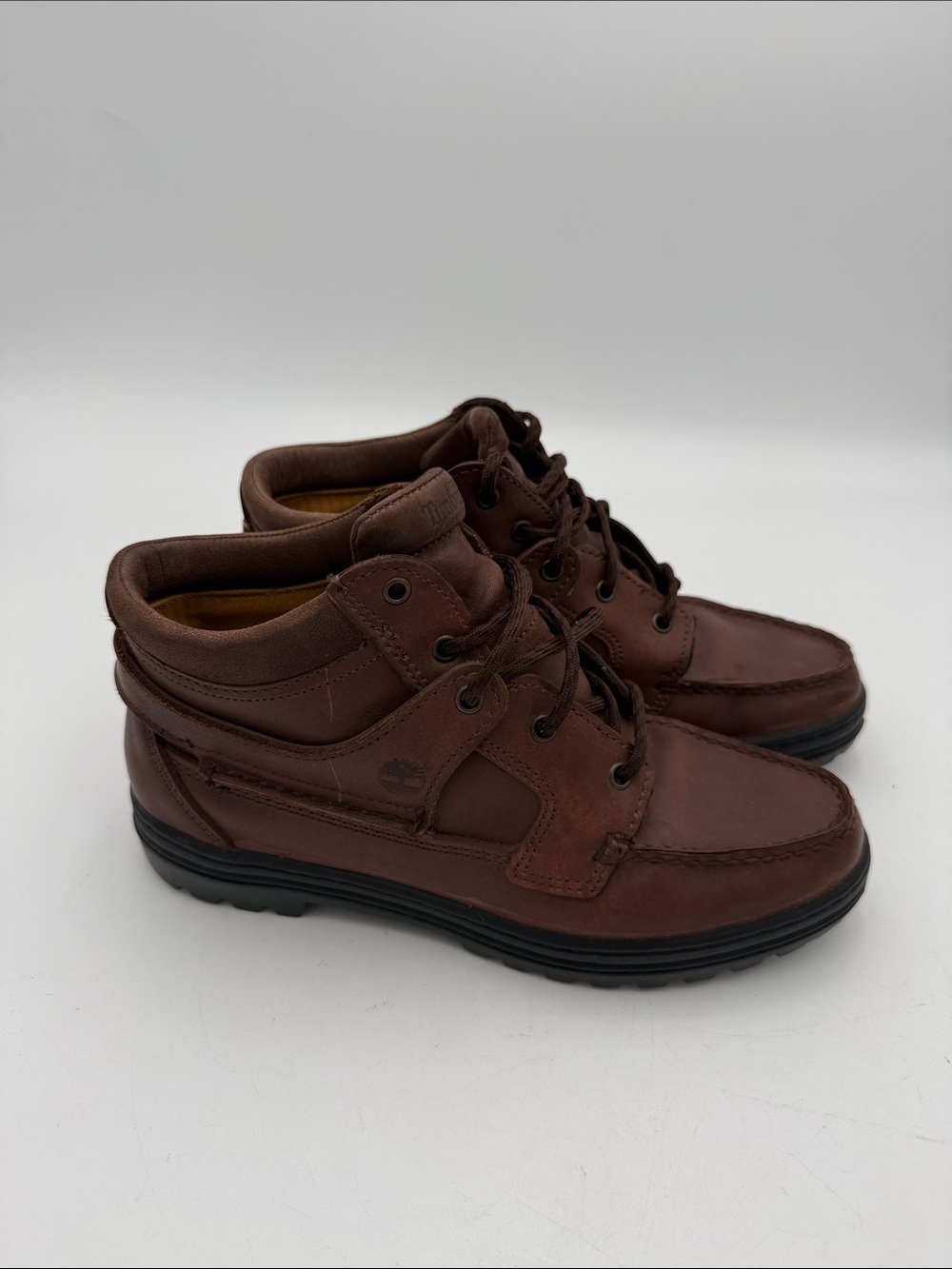 Vintage Timberland women  Brown Leather Lace-Up Boots 6 women gortex